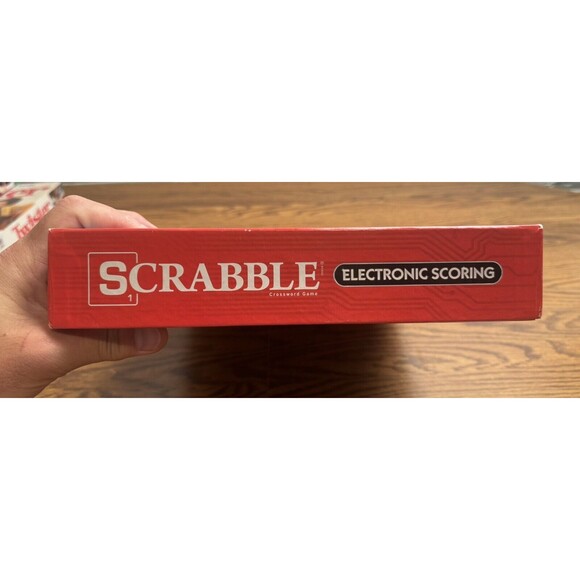 Scrabble Electronic Scoring Crossword Board Game Hasbro‎ Open Box - Picture 3 of 14